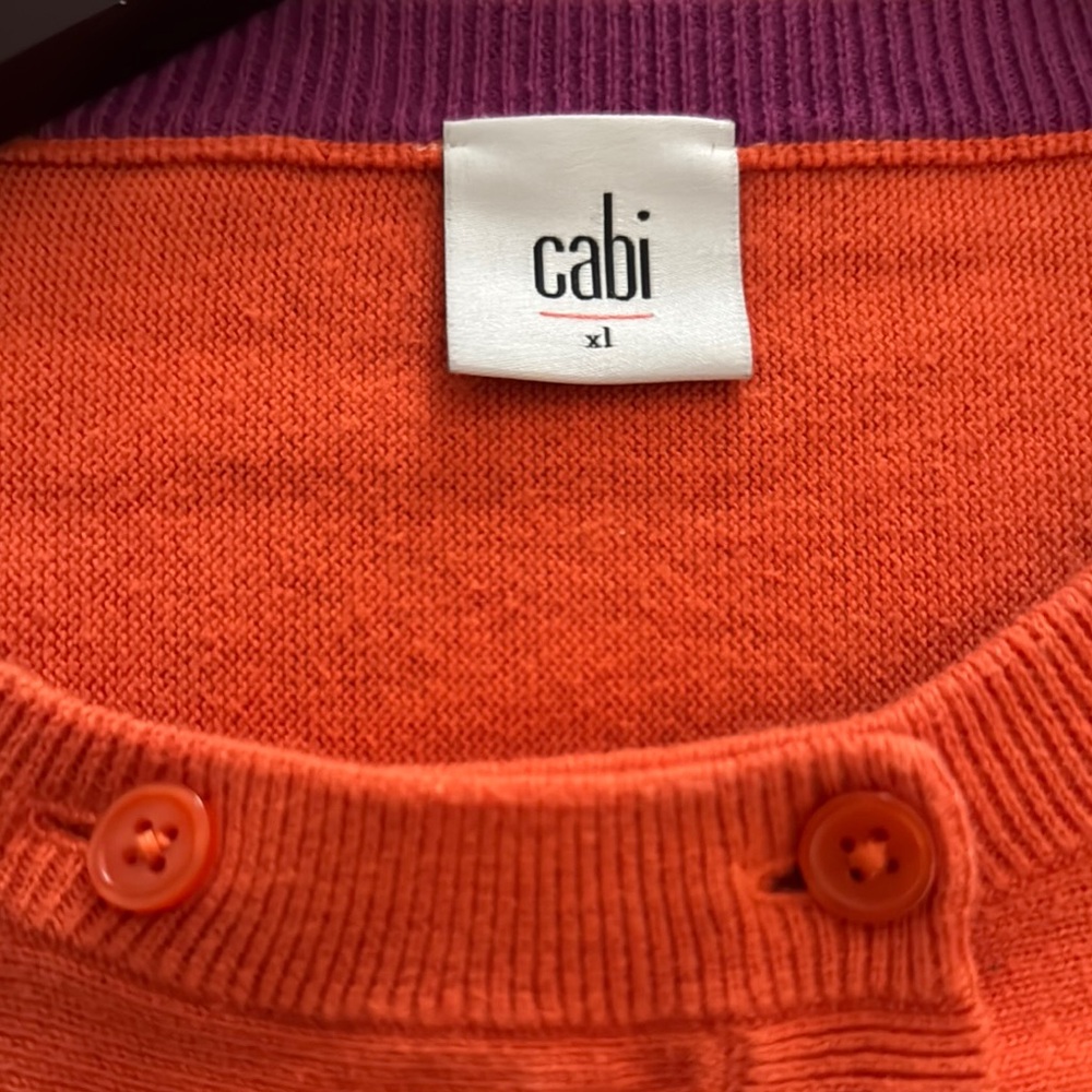 CAbi Orange Piccolo Shrug Cropped Cardigan Sweater - Picture 5 of 6